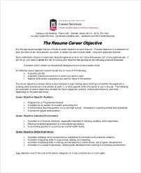 As such, these are typically customized for each position to show that your goals align to a job description. 18 Sample Resume Objectives Pdf Doc Free Premium Templates