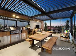 Outdoor Living Design With Bbq Area From A Real Australian Home Outdoor Living Photo 7719457 Outdoor Living Design Modern Outdoor Living Outdoor Living