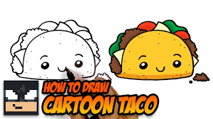 How To Draw A Cartoon Taco Youtube We hope you have a lot of fun with this lesson. how to draw a cartoon taco