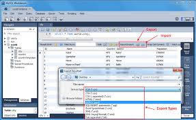 Mysql Mysql Workbench Manual 6 5 3 Result Data Export And Import