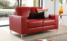 Fold out water resistant z bed sofa in red. Baltimore Red Leather 2 Seater Sofa Furniture And Choice