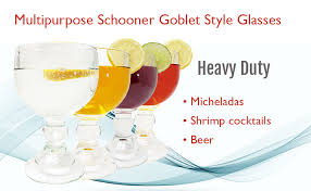 Check spelling or type a new query. Amazon Com Schooner Style Copa De Coctel De Cerveza Y Camarones 18 Oz Copas De Cristal Extra Grandes Para Margaritas Micheladas Coronaritas 4 Unidades Kitchen Dining