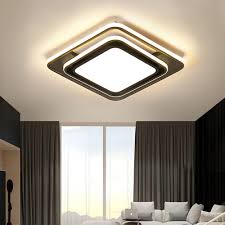 This semi flush mount ceiling light is ideal for hallways, living rooms, bedrooms, entryways or utility rooms. Minimalist Square Led Flush Mount Ceiling Light Fixture Modern Acrylic Lighting Bedroom Living Room