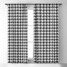 Black And White Blackout Curtains Pin By Michelle Mcleod On Decorate In 2020 White Blackout Curtains Houndstooth Pattern Blackout Curtains