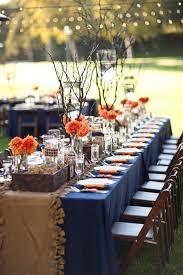 Navy blue burlap table runner 14 wide many by theruffleddaisy. Burlap Table Runner Wood Boxes With Navy Orange Details Orange Wedding Wedding Colors Blue Wedding Table