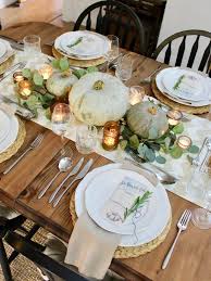 Our Friendsgiving Table Friendsgiving Dinner Thanksgiving Dinner Table Setting Thanksgiving Dinner Table