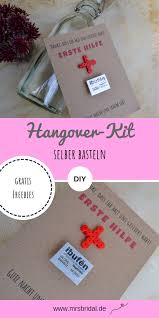 Hangover Kit Fur Den Morgen Danach Selber Basteln Hangover Do It Yourself Hochzeit Hochzeit Freebies