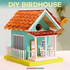The basic house is complete with a roof, windows, a chimney. How To Make Birdhouses Free Plans Decoration Ideas Jennifer Maker