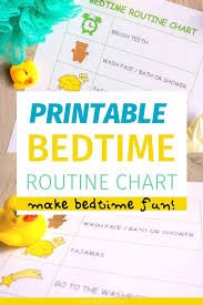 A Simple Bedtime Routine Chart Printable To Make Night Time