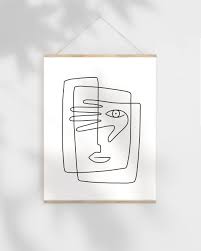 Abstract Line Art Printable Sketch Face Illustration Art Etsy Illustration Art Design Line Art Drawings Abstract Line Art