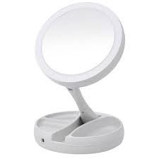 Folding Led Makeup Mirror In 2021 Led Makeup Mirror Makeup Mirror With Lights Makeup Mirror