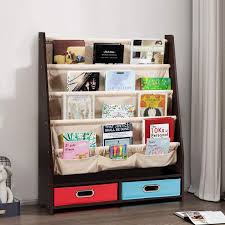 Some kids bookshelves can be shipped to you at home, while others can be picked up in store. Furniture Living Room Bookcase Display Holder For Girls Boys Kids Room Classroom 2 In 1 Kids Bookshelf W 4 Sling Shelves 2 Storage Boxes Organizer Kindergarten Costzon Kids Book Rack Blue Home Kitchen