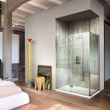 Shower room manufacturer & shower door enclosure customization. Glass Shower Cubicle Sintesi Sa Sf Vismaravetro Corner With Pivot Door