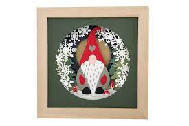 Download Christmas Gnome 3d Shadow Box Svg Layered Paper Cut Template 1027839 Paper Cutting Design Bundles