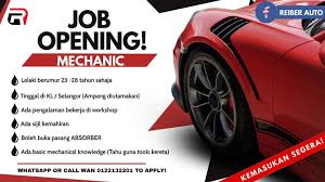 Maybe you would like to learn more about one of these? Reiber Auto Job Opening For Mechanic Sesiapa Facebook