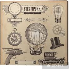 Steampunk heart | urban threads: Vector Set Steampunk Design Elements Canvas Print Pixers We Live To Change