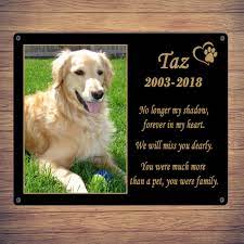 Pet memorial granite plaque oval personalised engraved. Large 8 X10 Memorial Garden Plaque Uv Resistant Personalised Spp Creations