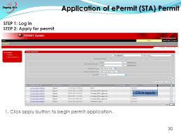 Epermit | dagang net technologies sdn bhd. By Dagang Net Technologies Sdn Bhd Sta Implementation Timeline I Epermit Sta Matters Ii Iii Today S Agenda 2 Epermit Sta Screen Shots Ppt Download
