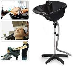 The giantex shampoo hair wash basin is portable. Anciun Hairdresser Washbasin Hair Wash Basin Back Wash Basin Hairdresser Mobile For Wash Chair Height Adjustable With Drain Hose Black Amazon Co Uk Beauty
