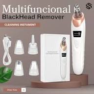 Blackhead Removal Machine Derma Suction 5 In 1 Black Head Remover Machine Acne Pimple Pore Cleaner Vacuum Tool Rechargeable Machine Oil Remover Multi-Functional Skin Care Tools Facial Beauty Device Whitehead Remover Deep