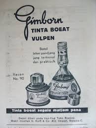 Indonesian Old Commercials Gimborn Tinta Boeat Vulpen Ballpoint Ink Old Commercials Vintage Advertisements Old Advertisements