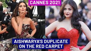 'wall street 2' cannes premiere: Cannes 2021 Aishwarya Rai S Lookalike Poses On The Red Carpet Youtube