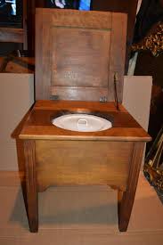 Antique Vtg Chamber Pot Wood Chair Commode Porcelain Potty Toilet Seat Portable Wood Chair Potty Toilet Seat Victorian Toilet Seats