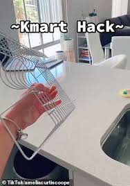 Maybe you would like to learn more about one of these? Shopper S Genius Way Of Using A 3 Kmart Dish Rack Is Viewed More Than 650k Times On Tiktok Daily Mail Online