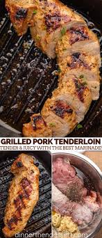 Grilled Pork Tenderloin Is Tender Juicy And Delicious With A Garlicky Lemon Dijon Marinade Grilled Pork Tenderloin Pork Tenderloin Recipes Pork Loin Recipes