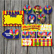 His 1st birthday was a mickey mouse clubhouse theme, his 2nd birthday was a jake & the neverland pirates theme, and for his 3rd birthday last year i went all out with a madagascar 3 circus themed birthday party! Birthday Party Set Madagascar 3 Afro Circus Invitation Thank You Card Cupcake Toppers Party Bag In 2021 Birthday Party Set Circus Birthday Party Madagascar Party