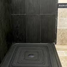 In most common examples, you this corner shower cabin fits in perfectly with the wall tiles resembling slate stone. Slate Bathrooms From Ardosia Bath Panels Tiles And Stands