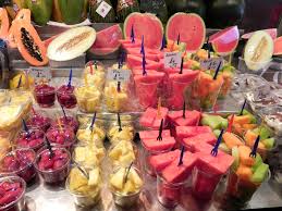 Barcelona Boqueria Market Cafe Food Fruit Shop Food And Drink