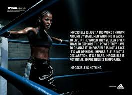 Hand drawn quote lettering nothing is impossible. Impossible Is Nothing Laila Ali Boxing Quotes Laila Ali Boxing