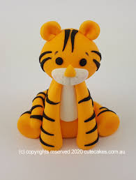 Tiger Cake Topper Baby Shower Birthday Christening Baptism Jungle Zoo Animal In 2020 Tiger Cake Fondant Animals Baby Shower Cake Topper