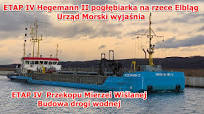 ETAP IV Hegemann II pogłębiarka na rzece Elbląg! Hopper Dredger - Urząd Morski wyjaśnia