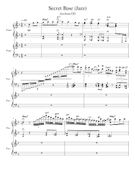 Secret Base Jazz Wip Sheet Music For Piano Piano Duo Musescore Com