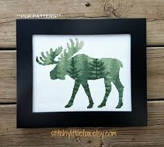 Unique cross stitch patterns for modern cross stitchers. Forest Cross Stitch Pattern Moose Outline Moose Silhouette Modern Cross Stitch Woodland Animal Pattern Shadow Tree Elk Embroidery Pdf Modern Cross Stitch Moose Silhouette Cross Stitch