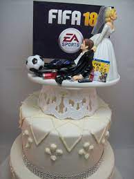 Funny Wedding Cake Topper Fifa 18 Gamer Gaming Junkie Soccer Etsy Funny Wedding Cakes Gaming Wedding Cake Wedding Cake Toppers