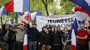 C'était parfaitement pacifique, ils sont la france entière est bouleversée.des journalistes jouent la surprise. French Election Young Alt Right Making Waves Bbc News