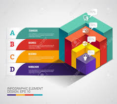3d Cubic Modern Chart Business Infographic Can Uesd For Presentation