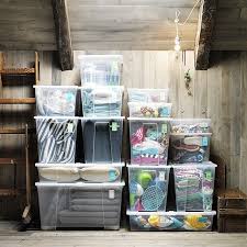 Use The Samla Box With Lid To Conquer Seasonal Clothing Storage Ikea Storage Boxes Attic Basement Home Ikea Storage Boxes Ikea Samla Ikea Storage