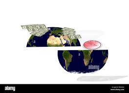 World wealth and poverty . North rich and South poor Stock Photo - Alamy