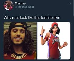 Buying the fortnite battle pass also gives you access to many fortnite free skins but they are no longer free at all. Russ Skin In Fortnite Confirmed Blackpeopletwitter