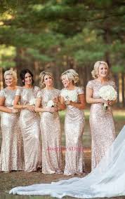 Silver Sequins Sheath Scoop Short Sleeves Long Bridesmaid Dresses Gowns Uk Metallic Bridesmaid Dresses Sparkly Bridesmaids Wedding Bridesmaid Dresses