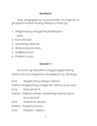 K To 12 Grade 2 Learning Material In Mother Tongue Based Mtb Mle 2nd Grade 12th Grade Lesson Plan In Filipino