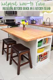 You don't have the security of wall studs for attaching the sides. Video Installing Butcher Block On A Kitchen Island Sew Woodsy