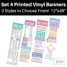 Llr Banner 4 Llr Price List Size Chart Host A Pop Up And Contact Banner Vinyl Banners Llr Pop Up Pop Up Boutique
