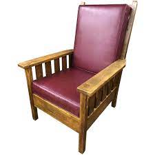 Early 20th C Signed Stickley Arts Crafts Mission Oak Arm Chair With New Hampshire Antique Co Op Ruby Lane