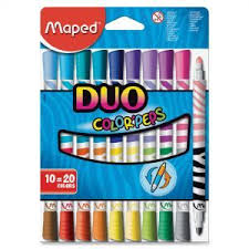 Maped Duo Color Peps Markers Hlx847010 Felt Tip Markers Markers Set Markers