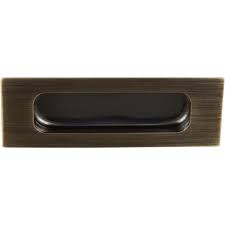 Flush pull finger insert recessed cabinet door handles 98mm x 38mm x 20mm. Delaney Hardware Bronze Barn Door Hardware Flush Finger Pull Bd0169 The Home Depot